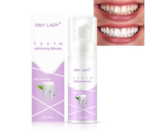 Зубная паста для отбеливания зубов Omy Lady Teeth Whitening Mousse, 60мл