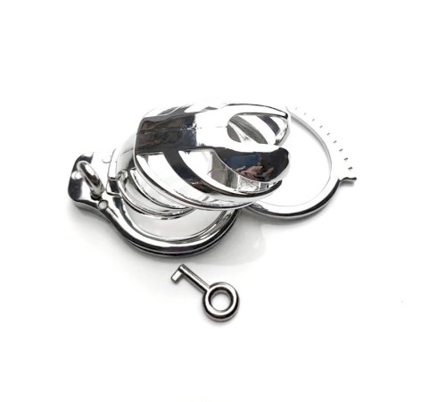 Alloy Fixed Handcuff Ring Chastity Cage