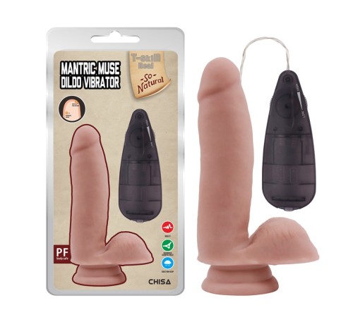 Фибратор на присоске и пультом Mantric Muse Dildo Vibrator Flesh