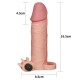 Супер реалистичная насадка с вибропулей Pleasure X Tender Vibrating Penis Sleeve Flesh