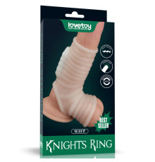 Насадка на пенис Vibrating Wave Knights Ring with Scrotum Sleeve