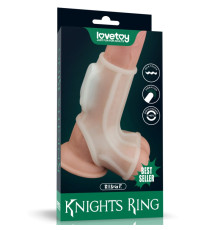 Насадка на пенис Vibrating Ridge Knights Ring with Scrotum Sleeve