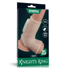 Насадка на пенис Vibrating Drip Knights Ring with Scrotum Sleeve