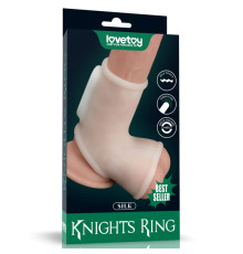 Насадка на пенис Vibrating Silk Knights Ring with Scrotum Sleeve