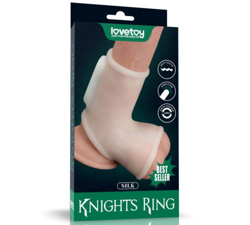 Насадка на пенис Vibrating Silk Knights Ring with Scrotum Sleeve