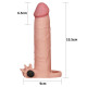 Насадка на  удлиняющая телесная Pleasure X Tender Vibrating Penis Sleeve