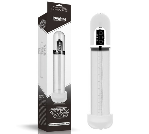 Вакуумная помпа для мужчин Maximizer Worx VX5 Rechargeable Pump Mouth White