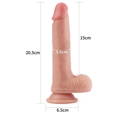 Фаллоимитатор из двойного слоя силикона телесный Dual layered Platinum Silicone Cock