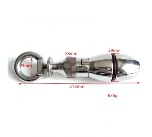 Stainless Steel Anal Lock Expanding & Locking Butt Plug