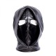 Черная маска-капюшон с молнией на лицевой стороне Leather Double Face Hood