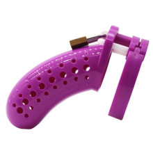 New Type Male Chastity Device with Perforated design Cage Long Purple