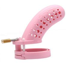 New Type Male Chastity Device with Perforated design Cage Long Pink