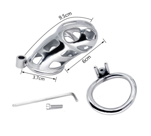 Newly designed stainless steel Cobra chastity device ZC216