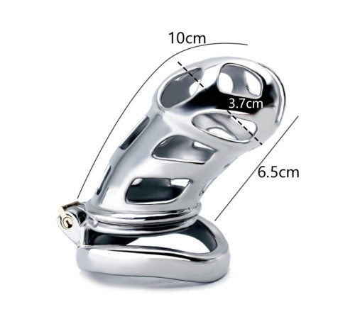 Newly designed stainless steel Cobra chastity device ZC217