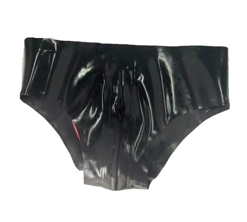 Latex briefs with anal lining cover