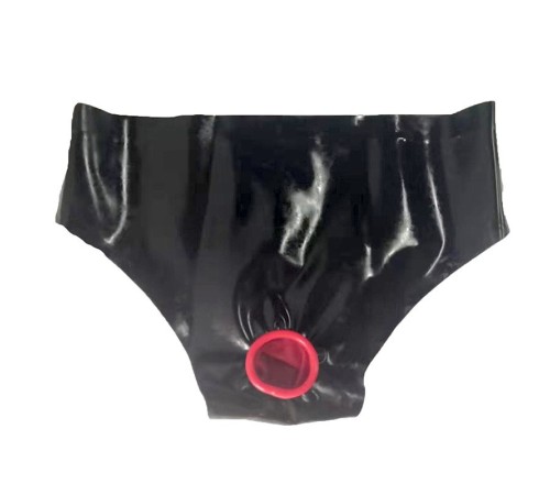 Latex briefs with anal lining cover