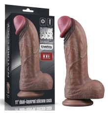 Фаллоимитатор гигант на присоске Dual Layered Silicone Cock XXL 11.0