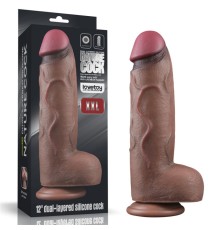 Фаллоимитатор гигант на присоске Dual Layered Silicone Cock XXL 12.0