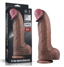 Фаллоимитатор гигант на присоске Dual Layered Silicone Cock XXL 13.0