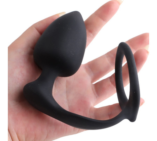 NEW Silicone Ring + Large Anal Plug Prostates Massager