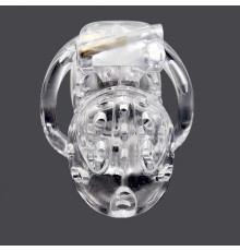 The latest design male chastity device with air-permeable pores Standard Clear