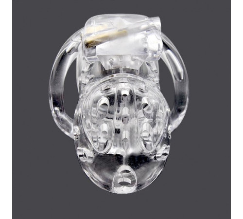 The latest design male chastity device with air-permeable pores Standard Clear