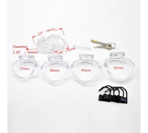 The latest design male chastity device with air-permeable pores Small Black