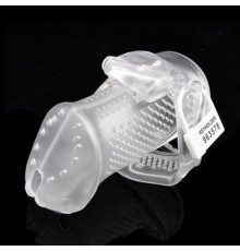 Male Chastity Device with Perforated design Cage CLEAR small