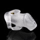 Male Chastity Device with Perforated design Cage CLEAR small