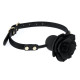 Силиконовый  с черной розочкой Silicone Rose Ball Gags Black