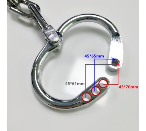 Oval Adjustable Alloy Handcuffs