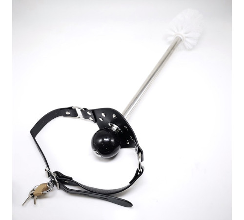 Slave Toilet Brush + Asphyxia Gag