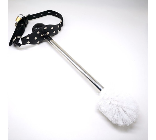 Slave Toilet Brush + Asphyxia Gag