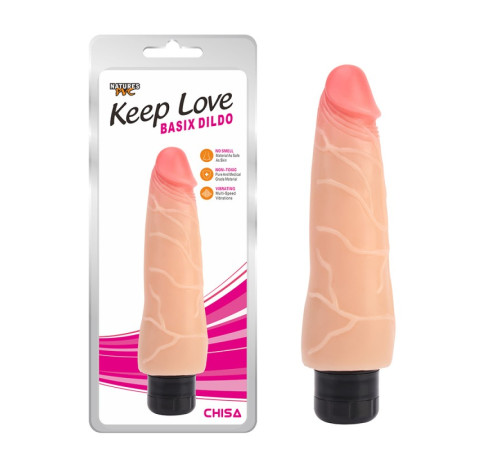 Мультискоростной вибратор телесного цвета Keep Love Basix Dildo