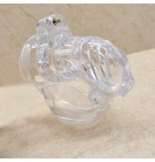 New 3D Design Male Polyethylene Chastity Integrative Device Red&Black, clear