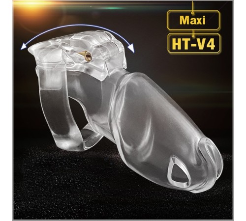 HT V4 Male Chastity Device Maxi clear