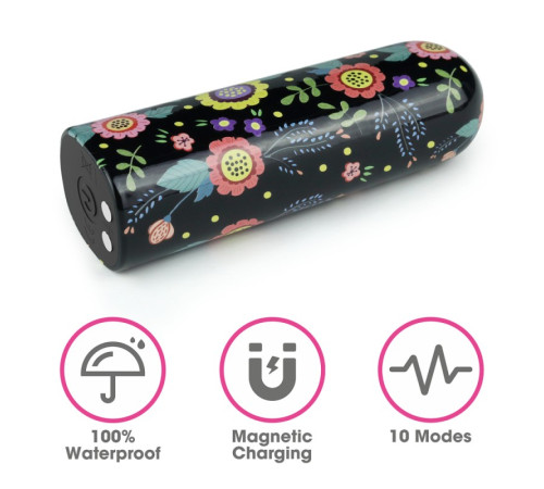 Компактный вибратор с принтом Rechargeable Diana Massager