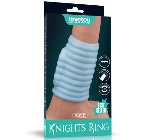 Насадка на пенис Vibrating Wave Knights Ring Blue