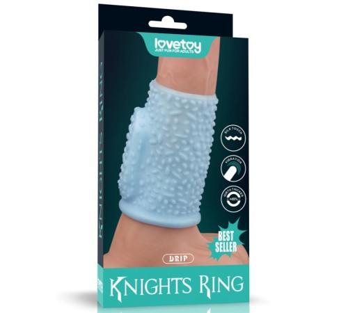 Насадка на пенис Vibrating Drip Knights Ring Blue