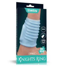 Насадка на пенис Vibrating Spiral Knights Ring Blue