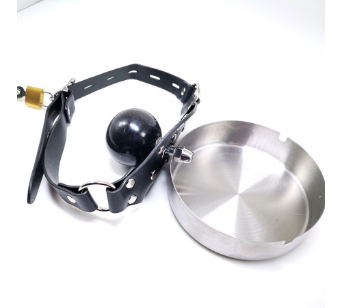 Slave Dog Basin Ashtray + Asphyxia Gag