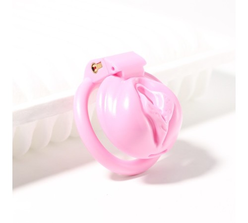 New Pink Vulva Male Chastity Devices Small