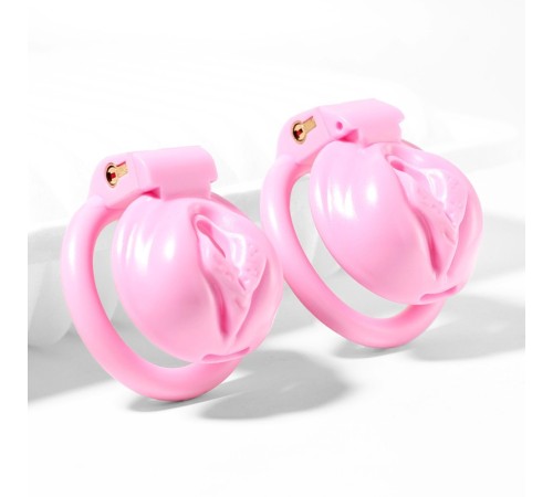 New Pink Vulva Male Chastity Devices Small