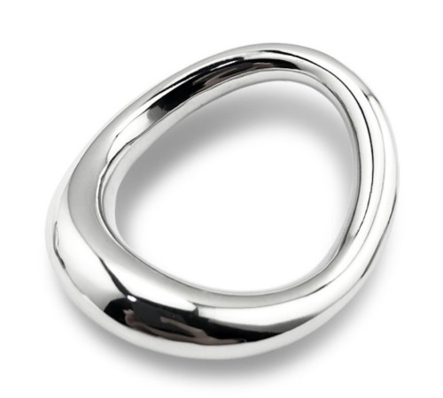 Стальное эрекционное кольцо на головку пениса Curved Penis Ring Small