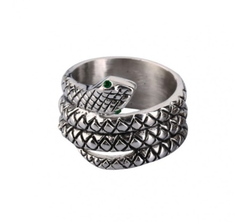 Steel Ball Head Snake Ring