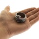 Steel Ball Head Snake Ring