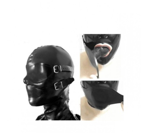 Latex Removable Eye Mask Mouth Plug Head Cover