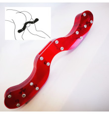 Acrylic CBT Cock & Ball Torture Ball Stretcher Scrotal Fixture Red