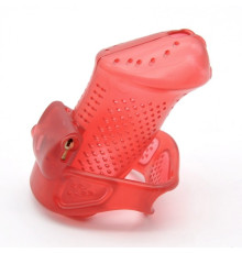 Male Chastity Device with Perforated design Cage Red Standart