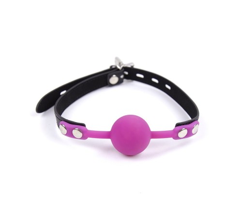 Top Quality Silicon Material Seamless Locking Soft Jelly Rubber Ball Gag purple